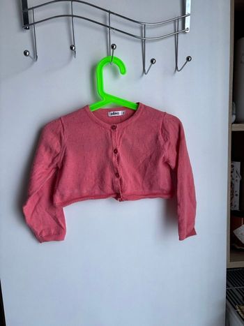 Gilet pull boléro rose gemo 3 ans fille