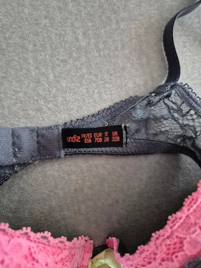 Soutien gorge Undiz Rose et gris - photo numéro 4
