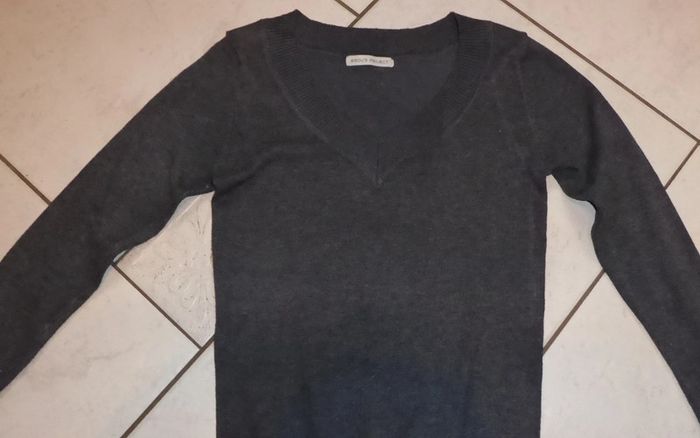 Pull gris long taille S - photo numéro 2