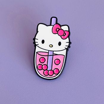 Pins Bubble Tea Kawaii Sanrio Hello Kitty