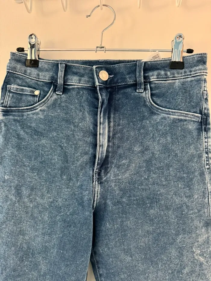 Jean, denim, legging fille taille haute