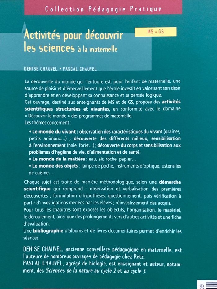 Activités pour découvrir les Sciences à la Maternelle - RETZ - photo numéro 2