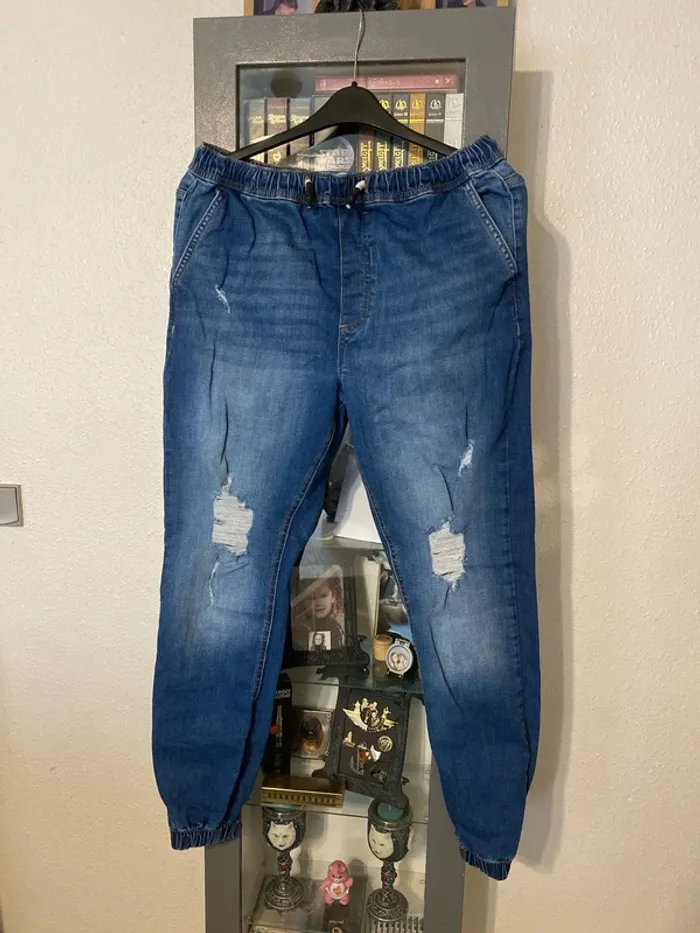 superbe jean taille élastique Primark taille M= 50 neuf