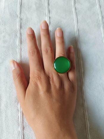 bague ajustable en acier inoxydable doré