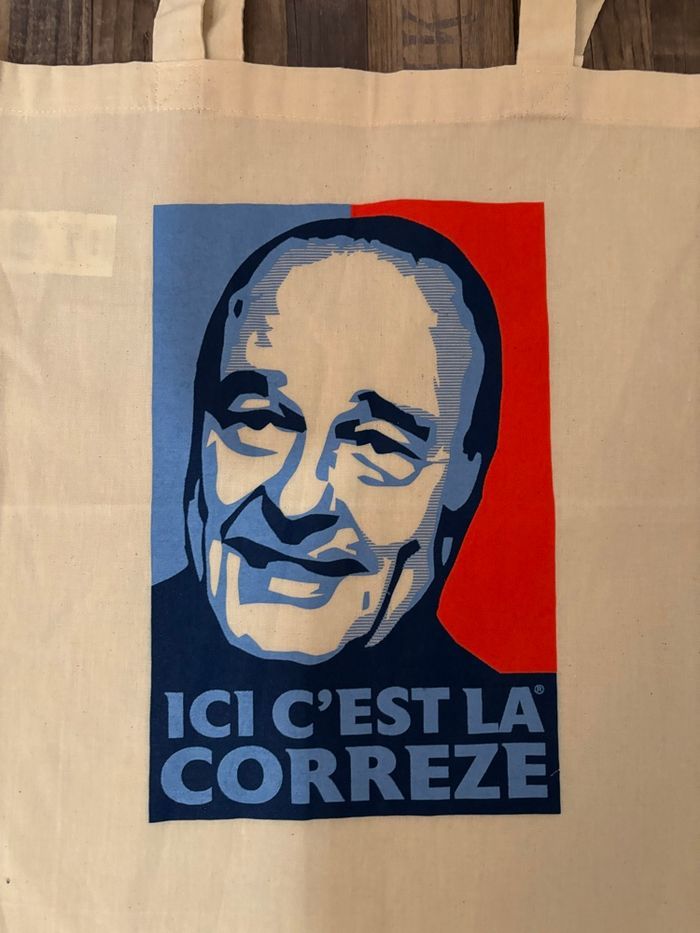Tote bag en coton Jacques Chirac NEUF - photo numéro 2