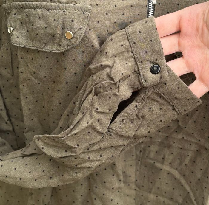 💚 Blouse kaki à pois – Mim – Taille 42 - photo numéro 3