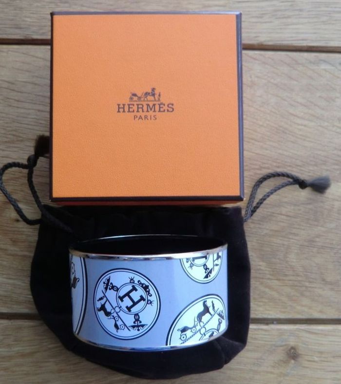 HERMES large Bracelet en émail - photo numéro 2