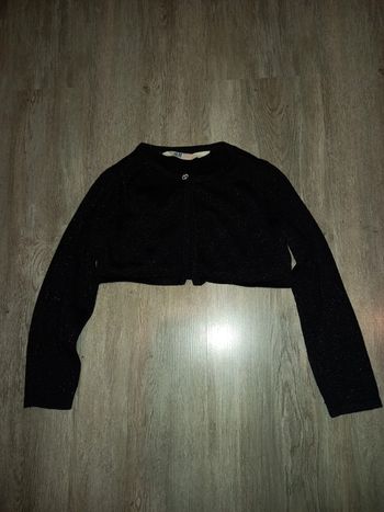boléro noir pailleté argenté H&M taille 5/6 ans