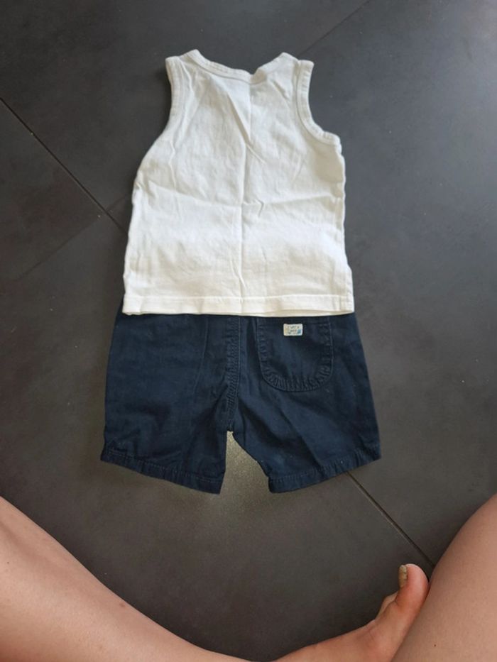 Ensemble débardeur short Gemo 6 mois - photo numéro 5
