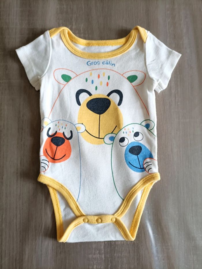 Lot de 2 bodies manches courtes DPAM 1 mois - photo numéro 2