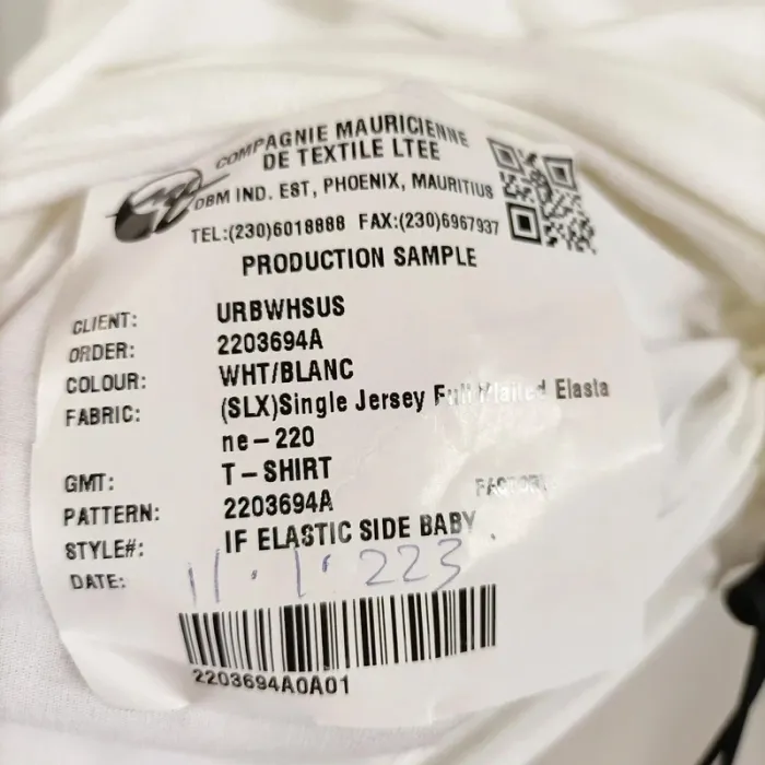 T-shirt blanc côtelé "iets frans" Taille M A706 - photo numéro 9