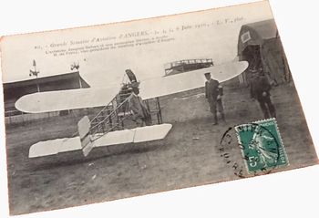Carte postale ancienne  Grande Semaine d´Aviation d' Angers 3,4,5,6 Juin 1910