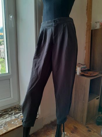 Pantalon à pinces gris taille élastique taille 36 / 38