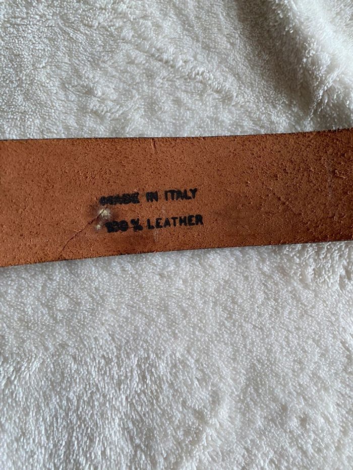 Ceinture Chevignon vintage en cuir marron taille 70 - photo numéro 12