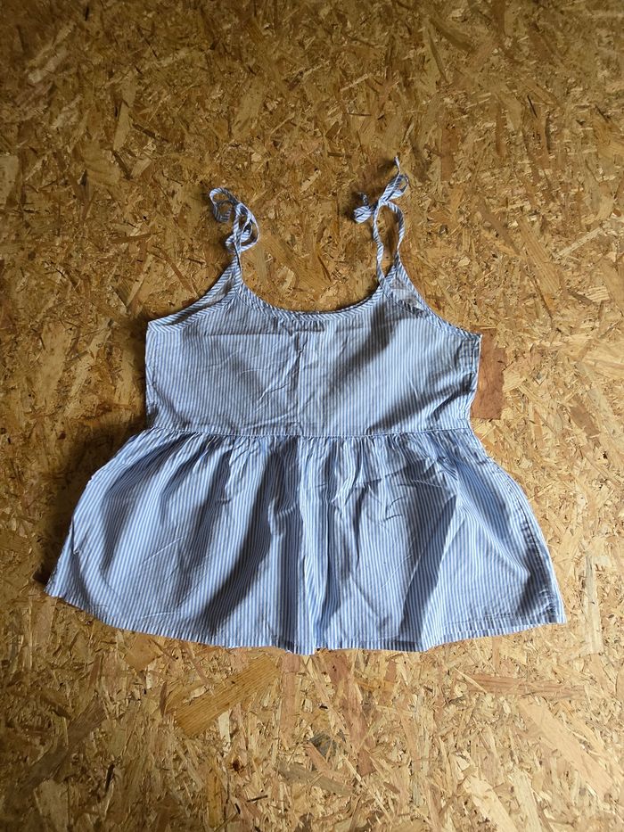Top péplum rayé bleu/blanc femme Bonobo - photo numéro 5