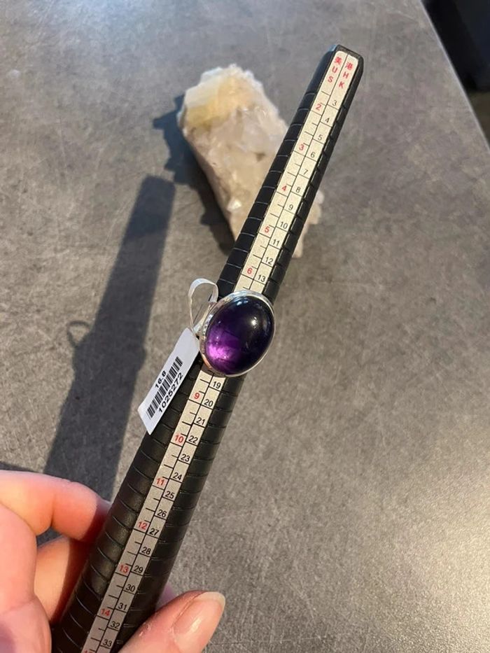 Bague en argent et Améthyste véritable - Pierre véritable - photo numéro 13