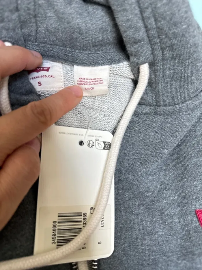 sweat-shirt à capuche homme levis neuf taille s - photo numéro 5
