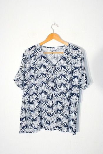 Chemisette bleu marine et blanc ZE ZE taille 3XL