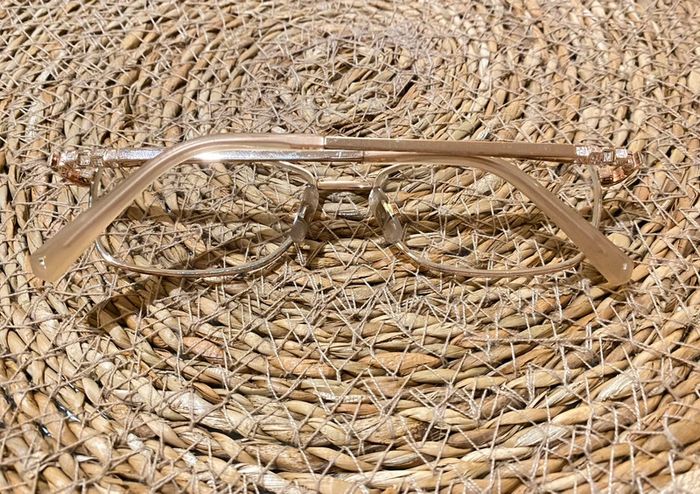 Monture De Lunettes Rose Gold Avec Strass - photo numéro 13