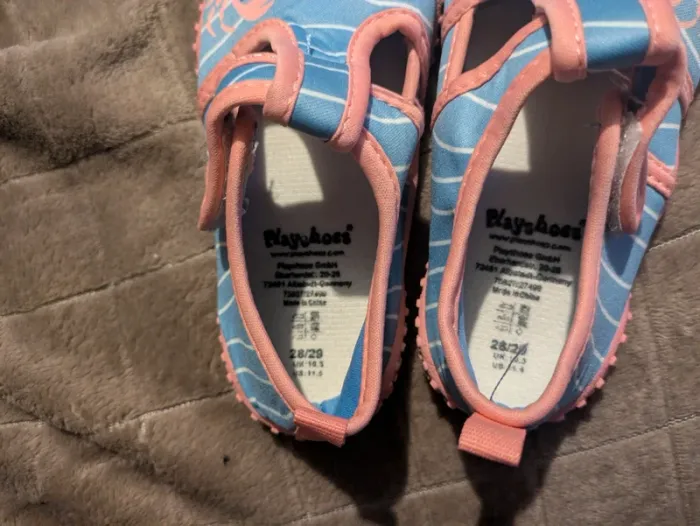 Playshoes chaussures/chaussons 28/29 souples anti uv rose et bleu - photo numéro 4