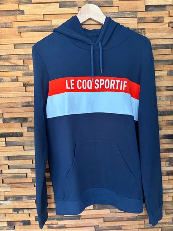 Pull à capuche le Coq Sportif bleu