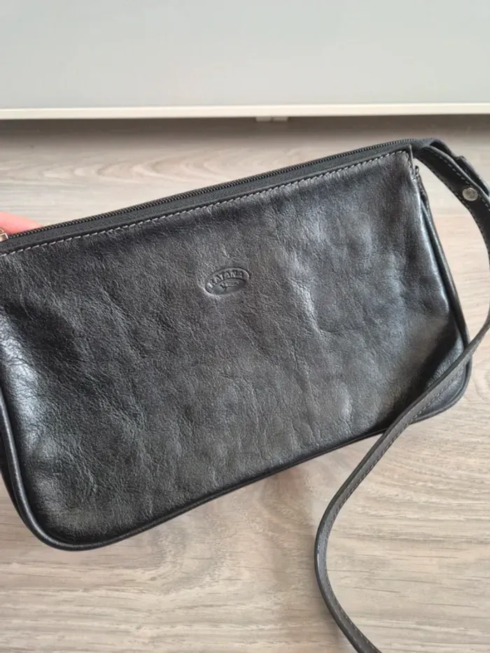 Sac a main noir Cuir Katana - photo numéro 5