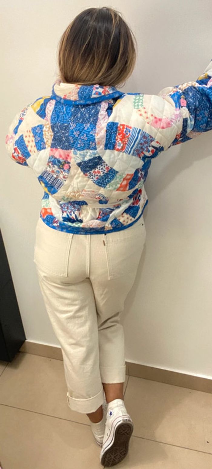 Veste Kimono Matelassé Oversize Idéal Pour La Mi Saison Taille S-M Et Plus - photo numéro 4