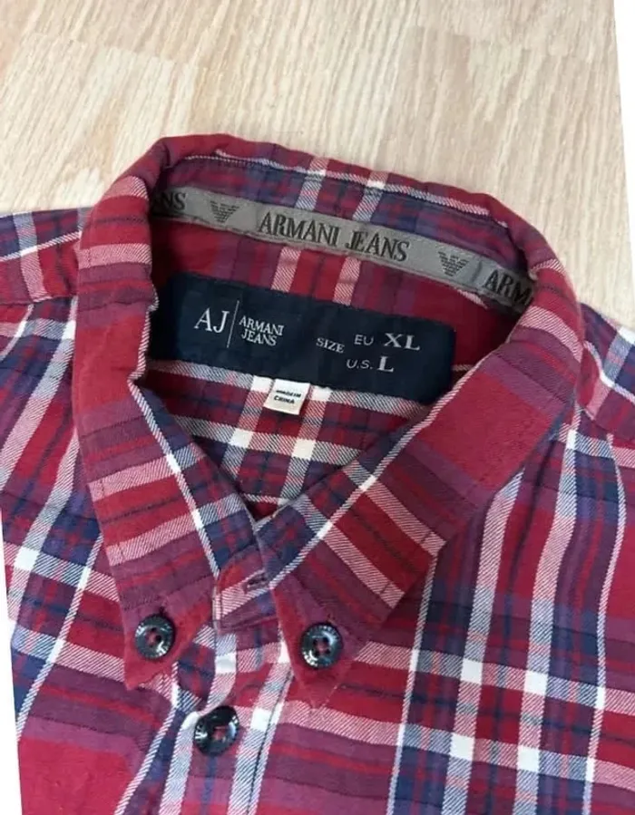 Chemise homme à carreaux Armani taille XL - photo numéro 2