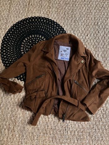 Perfecto suedine camel