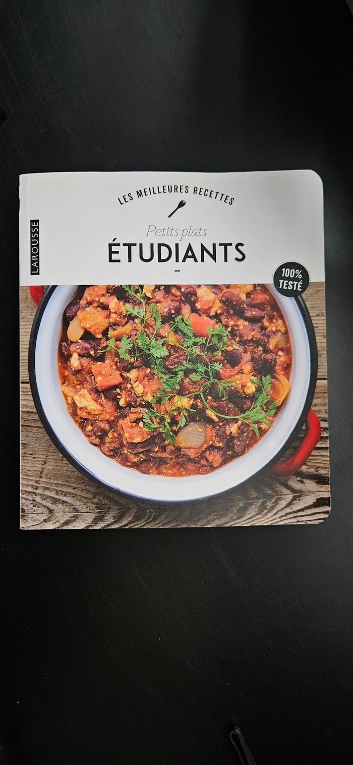 Livre de cuisine Les meilleures recettes – Petits plats étudiants (Larousse)