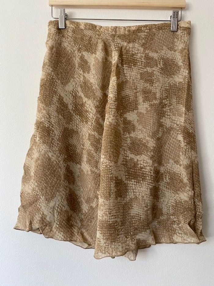 Jupe fluide motif peau de serpent