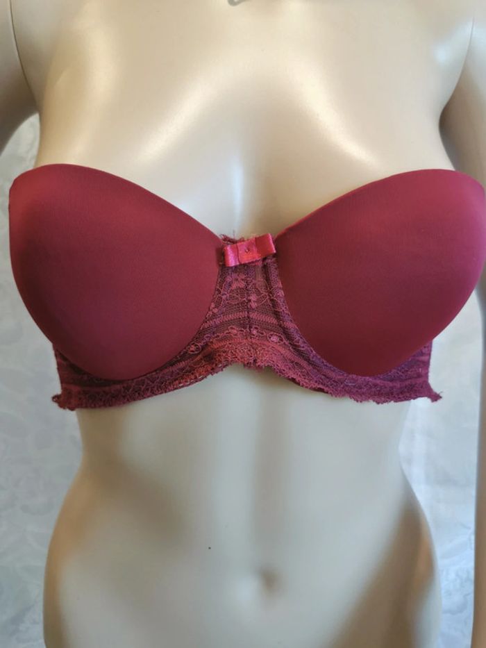 🌺Lot de 2 soutien-gorge. 90 C. Bordeaux. Preambule - photo numéro 7