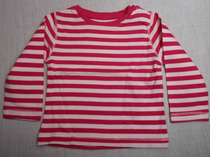 T-shirt rayé rose, 3 mois - photo numéro 2