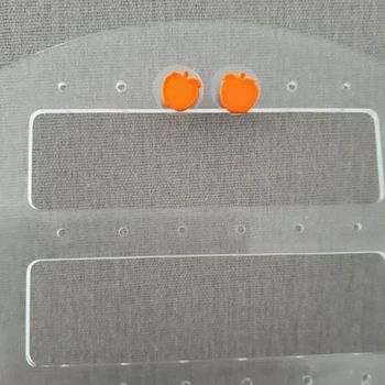Boucles d'oreilles pomme orange
