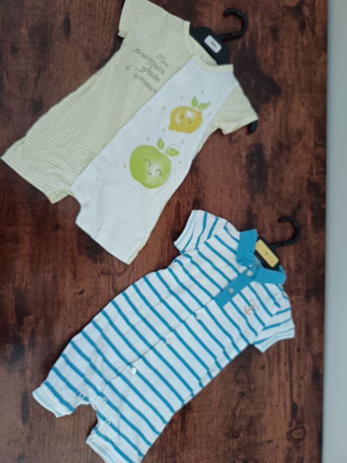 Lot 2 combishorts grain de blé 6 mois - photo numéro 4