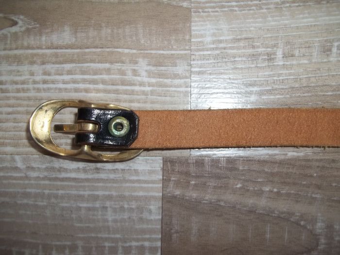 Ceinture cuir fine noire - photo numéro 5