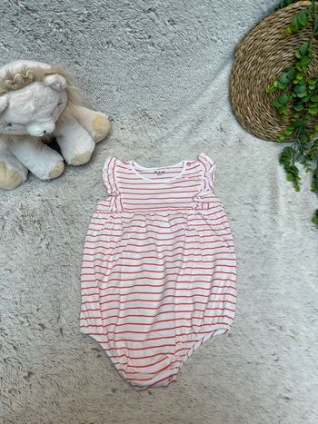 Barboteuse à rayure rouge et blanche - Unit Kids 