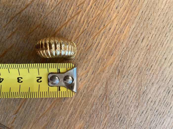 Boucles d’oreilles clip forme cabochon plaqué or - photo numéro 8