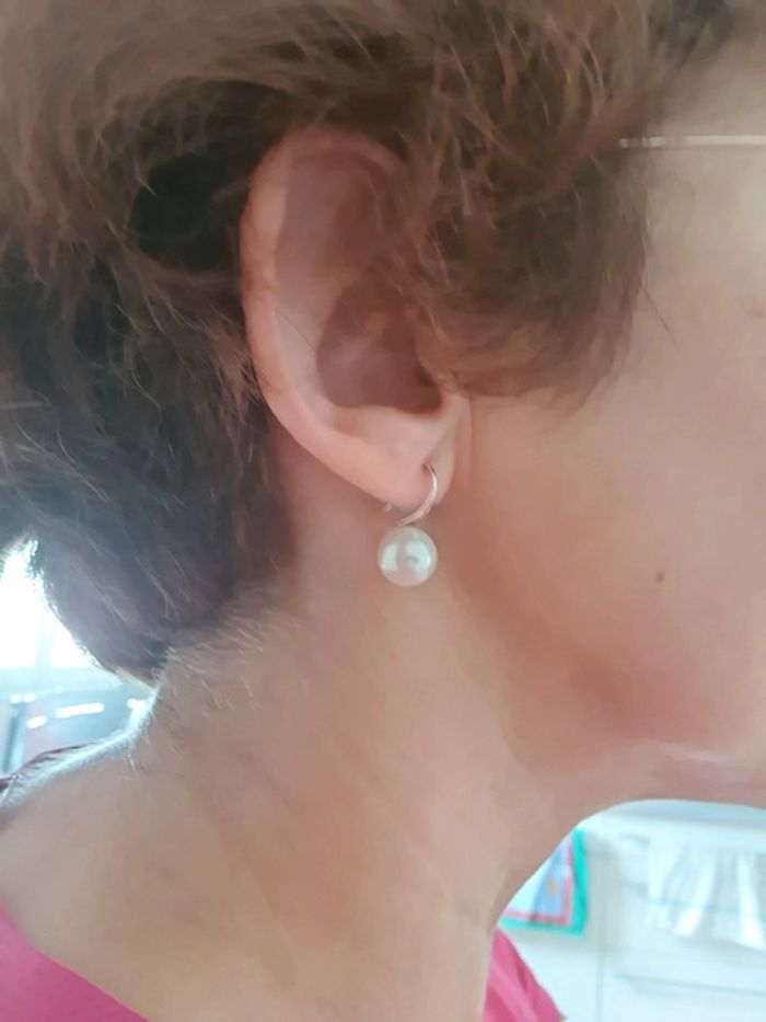Boucles d'oreilles perle - photo numéro 3