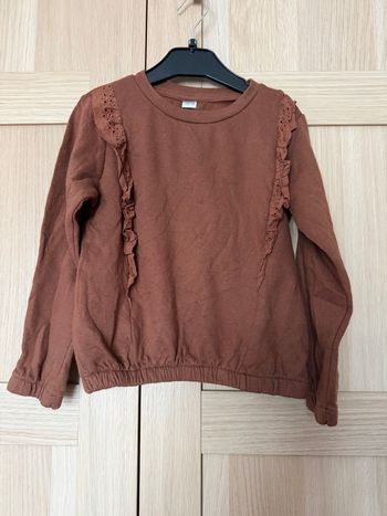 Sweat marron broderies ZEEMAN t.5-6ans