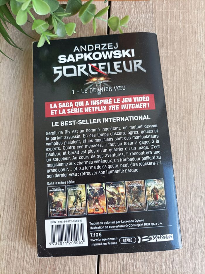 Livre Le Sorceleur n° 1 Le dernier vœu The Witcher - photo numéro 2