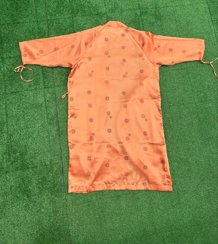 Kimono d’intérieur Etam orange étoiles taille unique avec ceinture - photo numéro 5