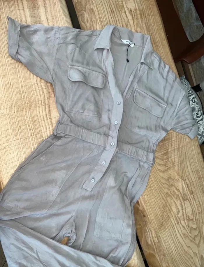 Combinaison pantalon cargo grise Mango taille S