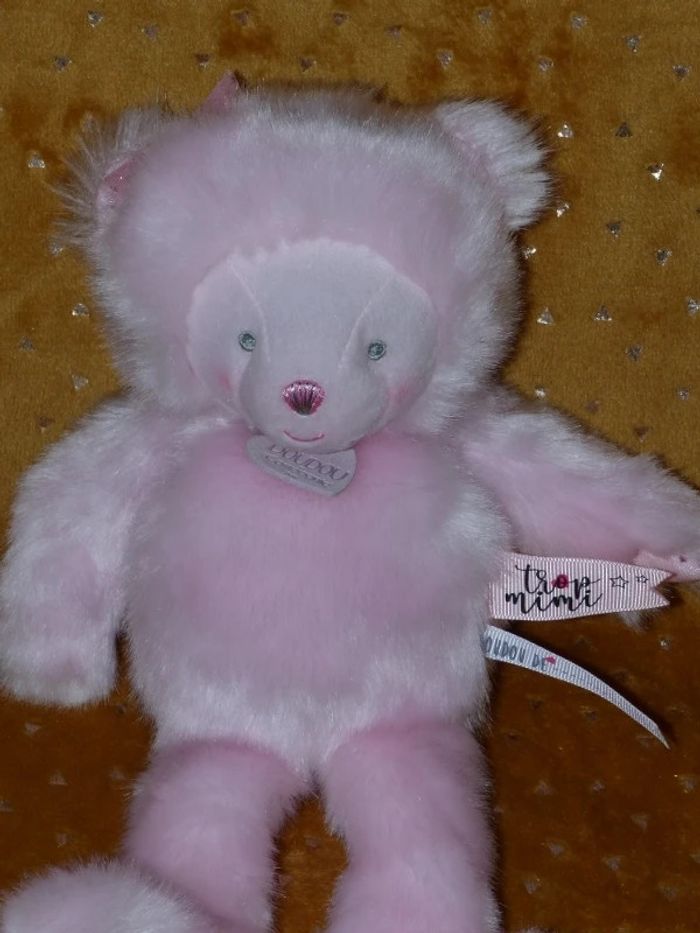 Doudou ours rose 30 cm Doudou et compagnie🧸 état neuf - photo numéro 2