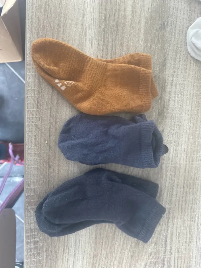 Lot 3 paires de chaussettes unis (18/20)