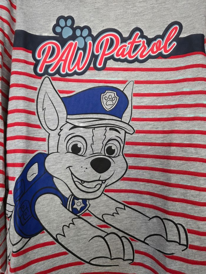 TEE-SHIRT MANCHE LONGUE GARÇON PAW PATROL NICKELEDEON CHASE NEUF AVEC ÉTIQUETTE DESSUS  taille 6ans - photo numéro 3