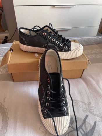 Basket en toile jean