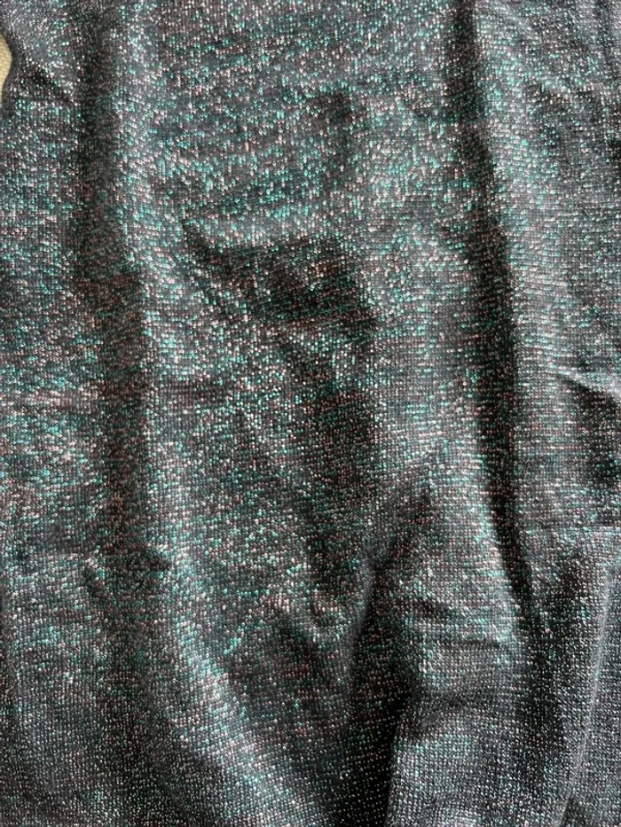 Robe manches courtes bleu marine irisée - photo numéro 2