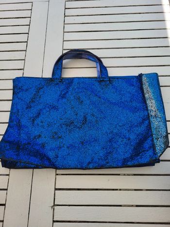Sac bleu paillettes Sephora