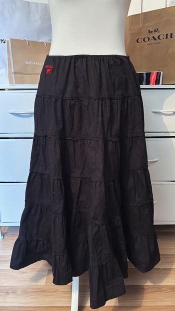 Jupe longue noire à volants Sorteo T42